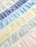 7 Pack Cotton with Stretch Pointelle Knickers (18 Mths-14 Yrs)