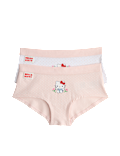 2 Pack Cotton Rich Hello Kitty&trade; Shorts (5-16 Yrs)