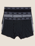 3pk Cotton Rich Patterned Trunks (6-16 Yrs)