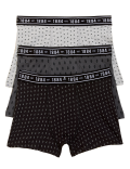 3pk Cotton with Stretch Printed Trunks
