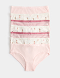 7 Pack Cotton With Stretch Ballerina Knickers (18 Mths - 10 Yrs)