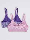 2 Pack Striped Cropped Tops (6-16 Years)