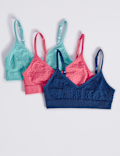 3 Pack Jacquard Spot Cropped Tops (6-16 Years)