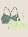 2pk Seamfree Animal Crop Tops (9-16 Yrs)