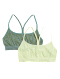2pk Seamfree Animal Crop Tops (9-16 Yrs)
