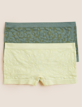 2pk Seamfree Leopard Shorts (9-16 Yrs)
