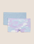 2pk Seamfree Camo Shorts (6-16 Yrs)