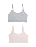 2pk Ribbed Crop Tops (9-16 Yrs)