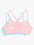 2 Pack Seamfree Lace Back Crop Tops