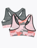 2 Pack Seamfree Camouflage Crop Tops (6-16 Yrs)