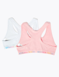2 Pack Seamfree Summer Vibes Crop Tops (6-16 Yrs)