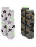 2pk Camouflage & Star Cosy Socks