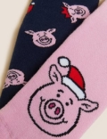2pk Percy Pig&trade; Cosy Socks