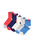5pk Cotton Rich Car Ribbed Socks (6 Small - 7 Large)