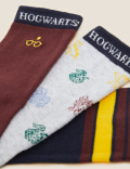 5pk Cotton Rich Checked & Be Happy Socks (6 Small - 7 Large)