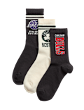 3pk Cotton Rich NBA™ Sports Socks (6 Small - 10.5 Large)