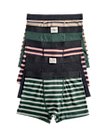 5pk Striped Cotton with Stretch Trunks (5-16 Yrs)