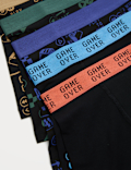 5 Pack Cotton Rich Gaming Trunks (5-16 Yrs)