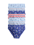 7 Pack Pure Cotton Boats & Striped Briefs (18 Mths-14 Yrs)