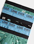 5 Pack Cotton Rich Gaming Trunks (5-16 Yrs)