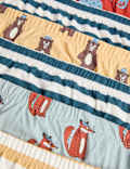 7 Pack Animal and Stripe Print Briefs (18 Mths - 10 Yrs)
