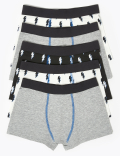 5 Pack Cotton with Stretch Lightning Trunks