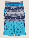 5pk Cotton Rich Football Trunks (5-16 Yrs)