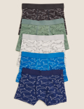 5pk Shark Cotton with Stretch Shark Trunks (2-16 Yrs)