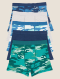 5pk Cotton Rich with Stretch Camo Trunks (2-16 Yrs)