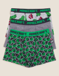 3pk Cotton Rich with Stretch Minecraft™ Trunks (4-16 Yrs)