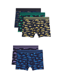 5pk Cotton Rich Shark Trunks