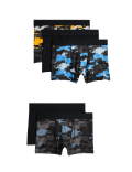5pk Cotton Rich Camo Trunks