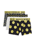 3pk Cotton with Stretch SmileyWorld® Trunks (5-16 Yrs)