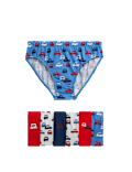 7pk Pure Cotton Car Print Briefs (2-8 Yrs)