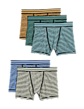 5pk Cotton with Stretch Striped Trunks (5-16 Yrs)