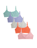 5pk Cotton with Stretch Crop Tops (6-16 Yrs)