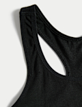 3pk Cotton with Stretch Racer Back Crop Tops (6-16 Yrs)