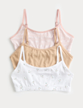 3 Pack Cotton Rich Ribbed Crop Tops (6-16 Yrs)