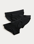 3 Pack Cotton with Stretch Bikini Knickers (6-16 Yrs)