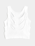 3 Pack Cotton with Stretch Crop Tops (6-16 Yrs)