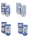 4pk Cotton Rich Dinosaur Baby Socks