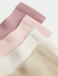 4pk Cotton Rich Ribbed Baby Socks