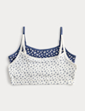 2 Pack Cotton Rich Floral Crop Tops (7-16 Yrs)
