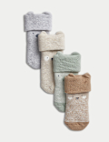 4pk Cotton Rich Striped Baby Socks (0-3 Yrs)