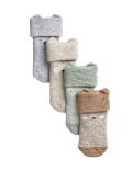 4pk Cotton Rich Striped Baby Socks (0-3 Yrs)