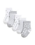 5pk Cotton Rich Terry Star Socks (0-2 Yrs)