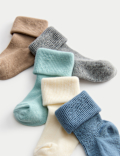 5 Pack Cotton Rich Ribbed Baby Socks (0-2 Yrs)