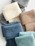 5 Pack Cotton Rich Ribbed Baby Socks (0-2 Yrs)