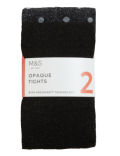 2pk Sparkle Opaque Tights (3 - 14 Yrs)