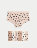 7 Pack Cotton With Stretch Leopard Shorts